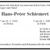 Schiemert Hans-Peter 1936-2007Todesanzeige